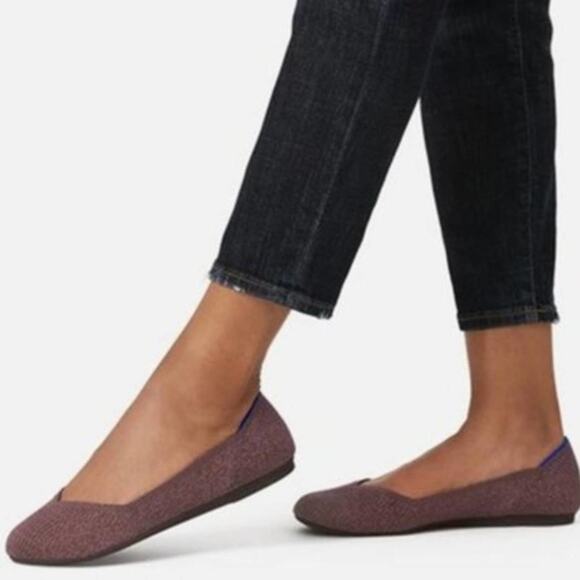 Rothys round truffle python size 8 brown flat shoes - Picture 12 of 16